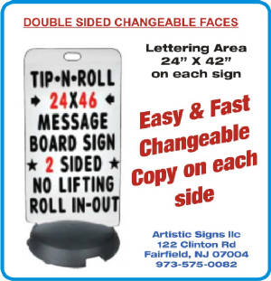 Tip N Roll Changeable Sign